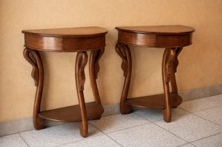 Pareja Mesitas Cerezo Antiguas