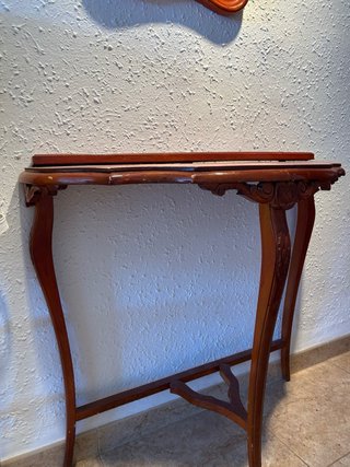 Mesa consola y espejo madera