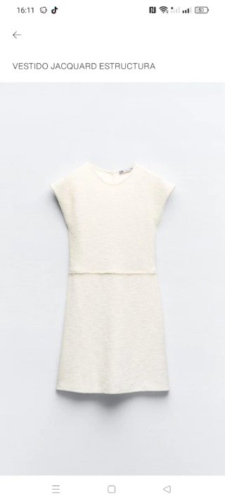 Vestido Zara Jacquard Estructura Talla L