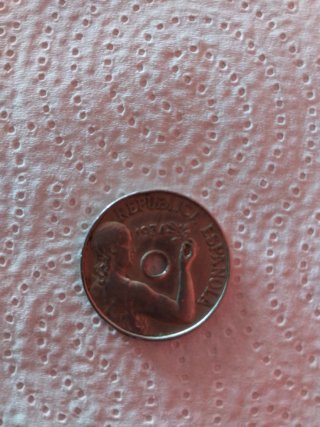 Moneda Antigua 25 Centimos.del 1934 Republica