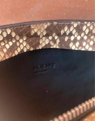 Bolso Loewe Piel Serpiente Beige/Marrón