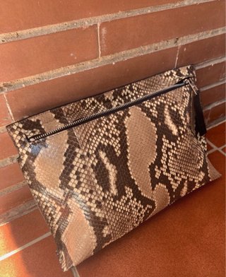 Bolso Loewe Piel Serpiente Beige/Marrón
