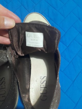 Sneakers Guess Glitter marrone panna