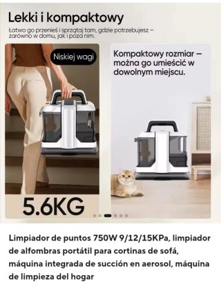 Limpiador de puntos 750W 9/12/15KPa