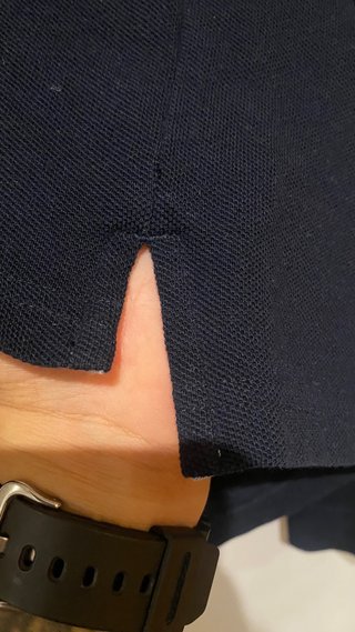 Polo Massimo Dutti Negro Manga Larga