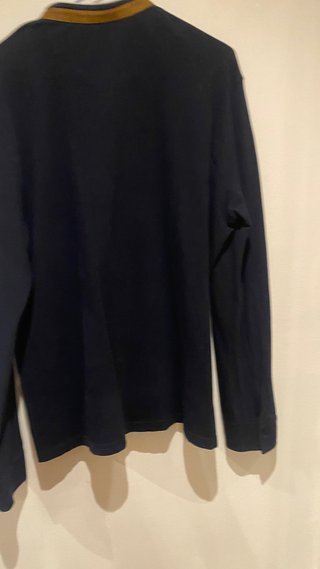 Polo Massimo Dutti Negro Manga Larga