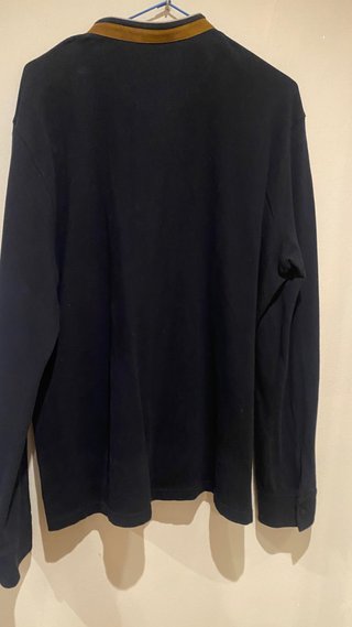 Polo Massimo Dutti Negro Manga Larga