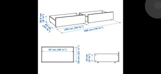 2 Cajones para cama Malm Ikea Blancos