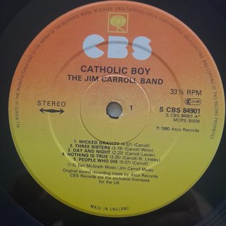 The Jim Carroll Band - Catholic Boy Vinile