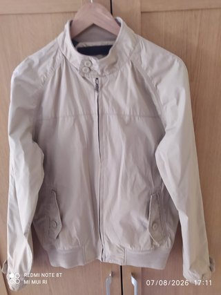 Cazadora Zara Bomber Beige Hombre Talla L