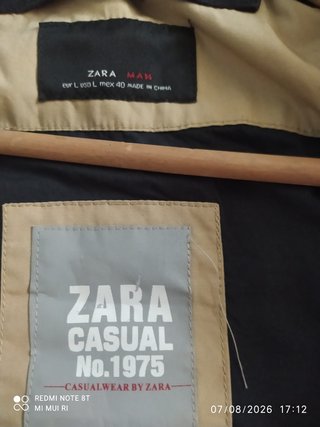 Cazadora Zara Bomber Beige Hombre Talla L