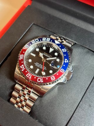 Seiko Mod - GMT "Pepsi" Jubilee (Bisel Rojo/Azul)