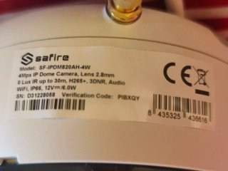 Cámara IP Domo SAFIRE SF-IPDMB20AH-AW
