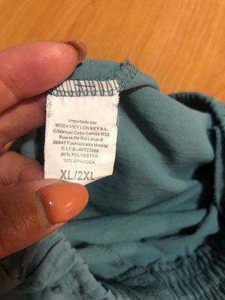 Pantalón mujer verde azulado