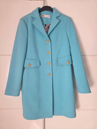 Abrigo Zara Azul Talla S.