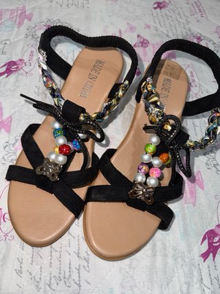 Sandalias de Mujer con Adornos Multicolor