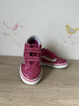 Vans niña fucsia glitter 25