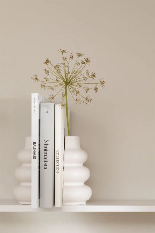 Sujetalibros Sklum Crosby Cerámica Blanco