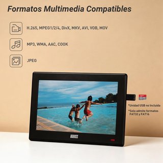 TV Portátil 10" August DA100D HD TDT HDMI USB