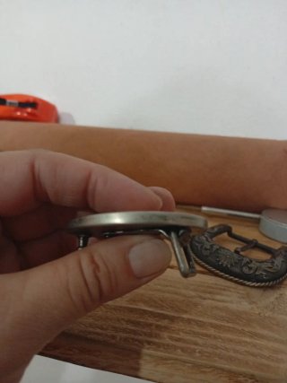 Hebilla cinturón ,de piel de pelo