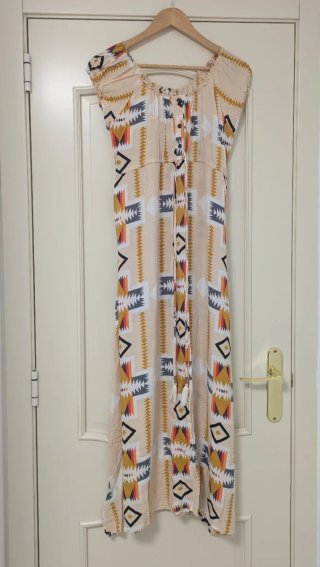 Vestido largo bohemio estampado