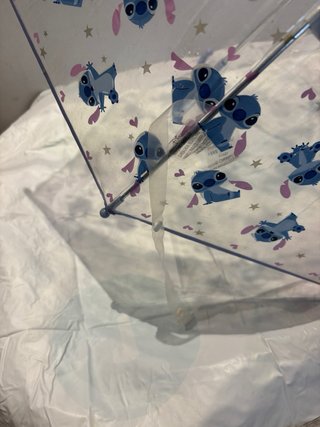 Paraguas transparente con estampado de Stitch