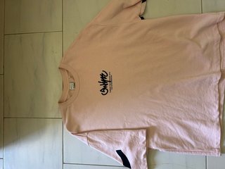 Camiseta Bershka Rosa Estampado Grande