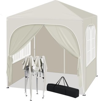 CARPA PLEGABLE BEIGE 2X2 CON LATERALES-NUEVA