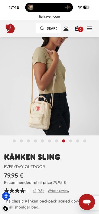 Bolso Fjallraven Kanken Negro