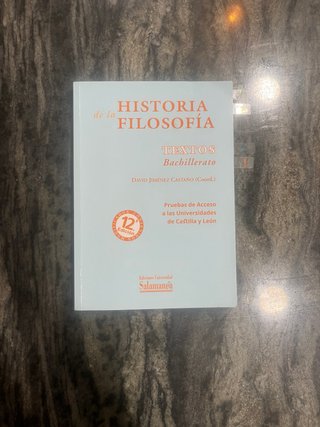 Historia de la filosofía textos : bachillerato