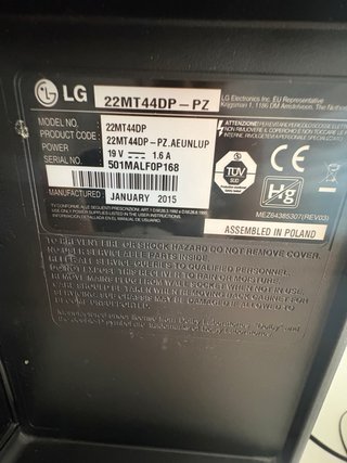 Monitor LG 22'' con mando
