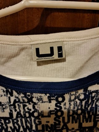 Camiseta Adolfo Domínguez Estampada Azul/Blanco