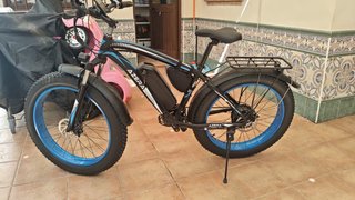 Bicicleta eléctrica Fat Bike Azul