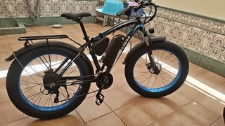 Bicicleta eléctrica Fat Bike Azul