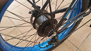 Bicicleta eléctrica Fat Bike Azul