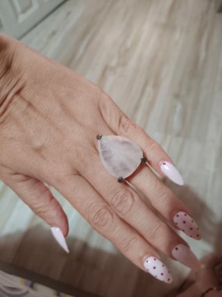 Anillo Tous Rosa Cuarzo Gota