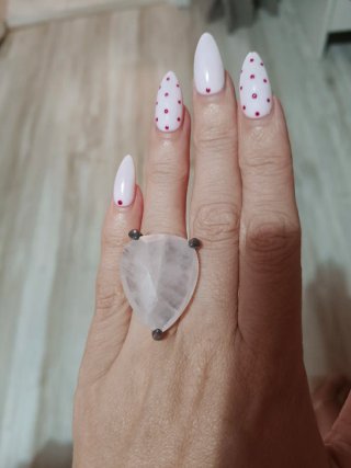 Anillo Tous Rosa Cuarzo Gota