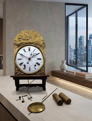 ANTIGUO RELOJ MOREZ / DECORATIVO O REPARAR