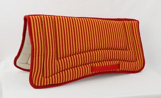 Sottosella Vaquera a righe rosse e gialle