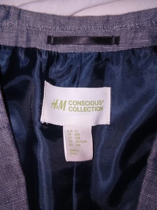 Chaqueta H&M Conscious Collection gris 52