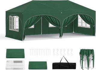 CARPA 6X3 PLEGABLE VERDE CON LATERALES NUEVA