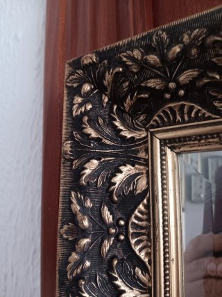 Espejo grande decorativo madera y dorado