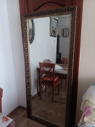 Espejo grande decorativo madera y dorado