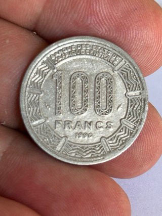 Tchad 100 francos 1990 moneda