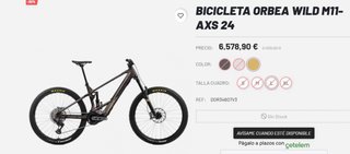 Orbea Wild M11 AXS 2024 Talla L Gris