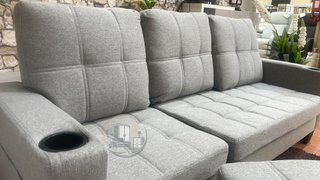 Sofa + Puff Convetible en Chaise Longue