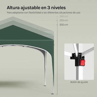 CARPA PLEGABLE VERDE 3x3 NUEVA