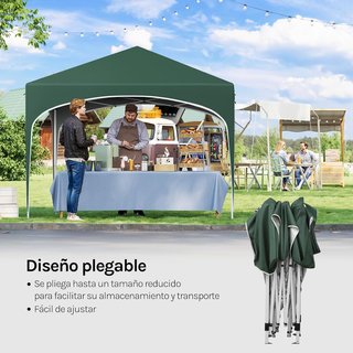 CARPA PLEGABLE VERDE 3x3 NUEVA