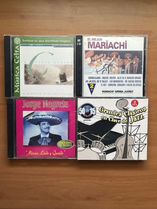 Lote 4 CDs Música: Boleros, Celta y clasica