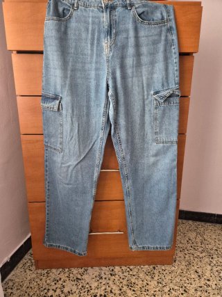 Pantalón vaquero ancho azul
